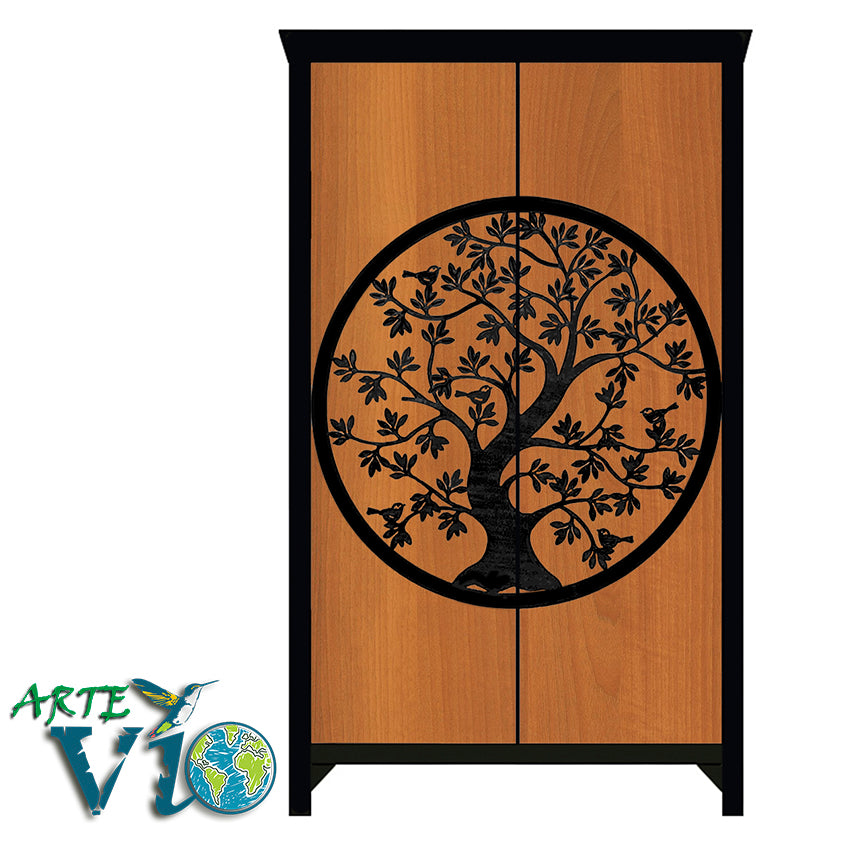 Mueble de Diseño Multiusos - Madera Importada - Tamaños y Artes de Acabados Personalizados