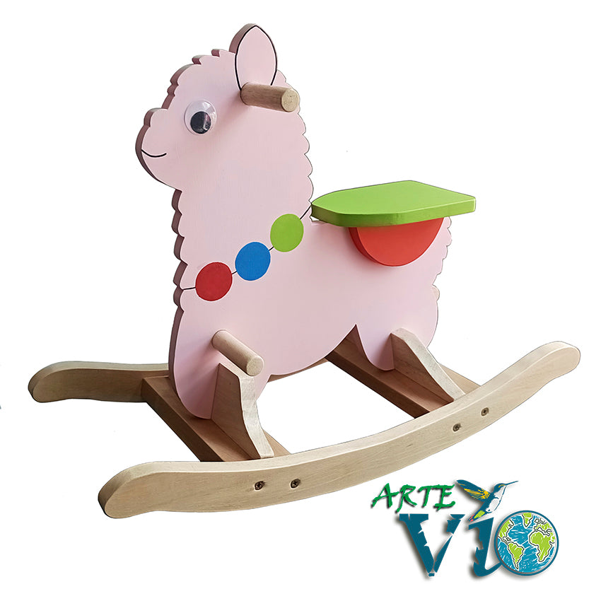 Balancín Alpaquita - Juguete de Compañía - Motivador de Trabajo - Heredable - 53 cm Altura - Niños de 1.5 a 4 años