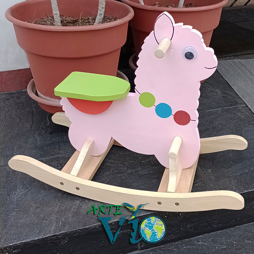 Balancín Alpaquita - Juguete de Compañía - Motivador de Trabajo - Heredable - 53 cm Altura - Niños de 1.5 a 4 años