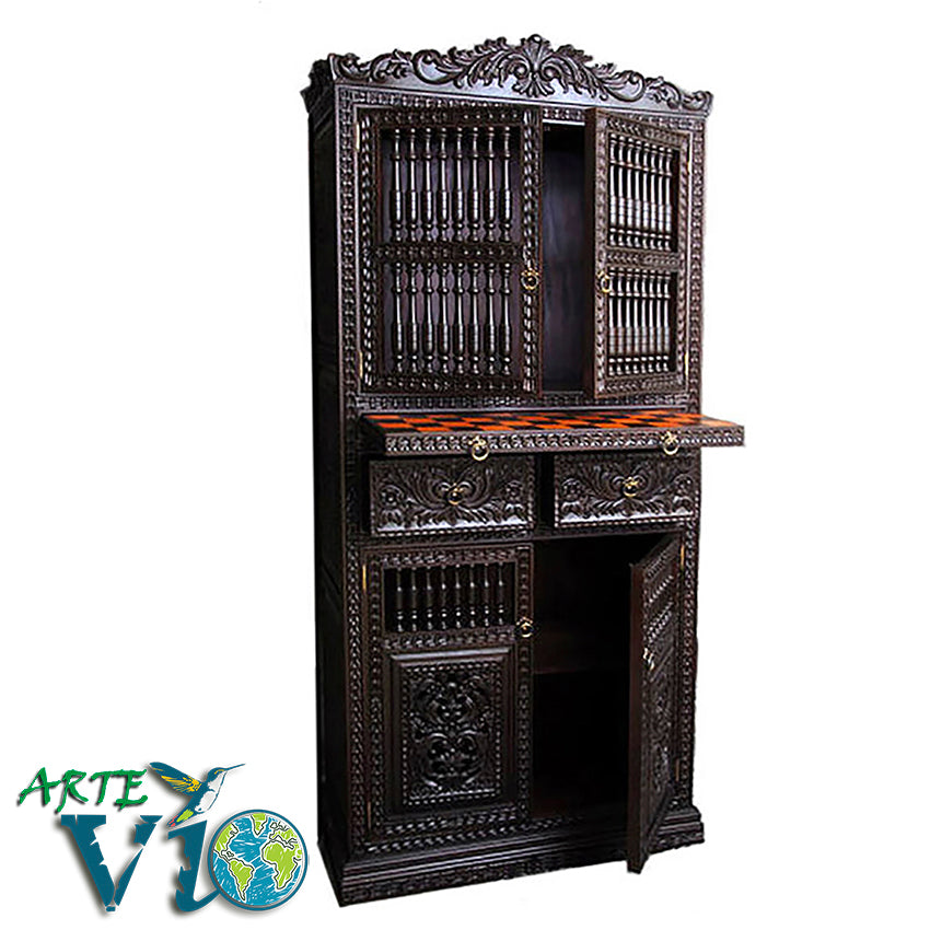 Multiusos - Rústico Colonial - Talla y Pintura Artística Sobresaliente - Madera Sostenible