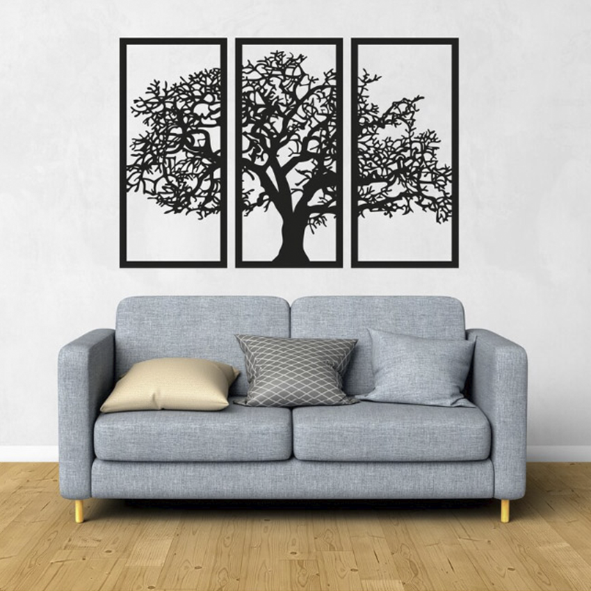 Tríptico - Árbol Milenario - Decoración de Pared - Corte en Láser de Alta Precisión - Dos Tamaños a Elegir