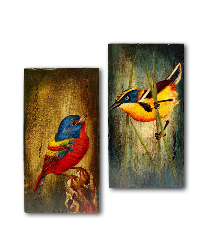Aves en la Pared - Seis Paneles Intercambiables Conforman un Espectacular Mural - 50 x 120 cm.