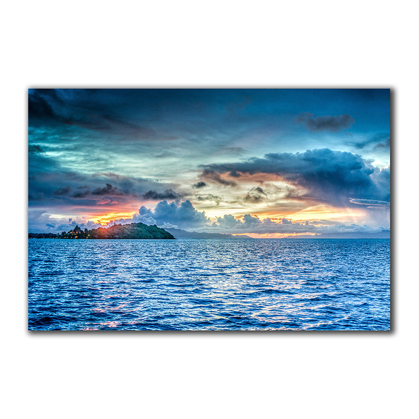 Bora Bora - Imágenes de la Naturaleza en Alta Resolución - Papel Fotográfico Importado – Cuadro con Bastidor Listo para Colgar
