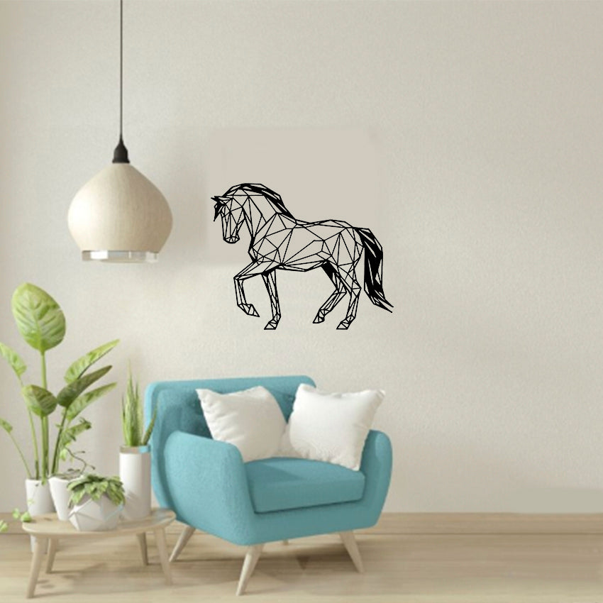 Caballo Geométrico - Decoración de Pared - Corte en Láser de Alta Precisión - Dos Tamaños a Elegir