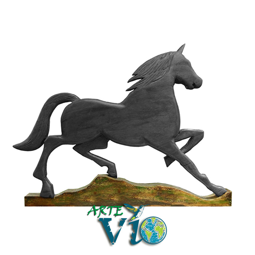 Corcel Galopante – Escultura en Madera Recuperada - Terminación Personalizada