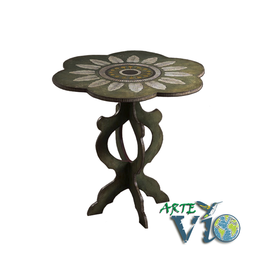 Mesita Girasol - Diseños Personalizados - Madera Sostenible - Servicio de Fabricación a Pedido