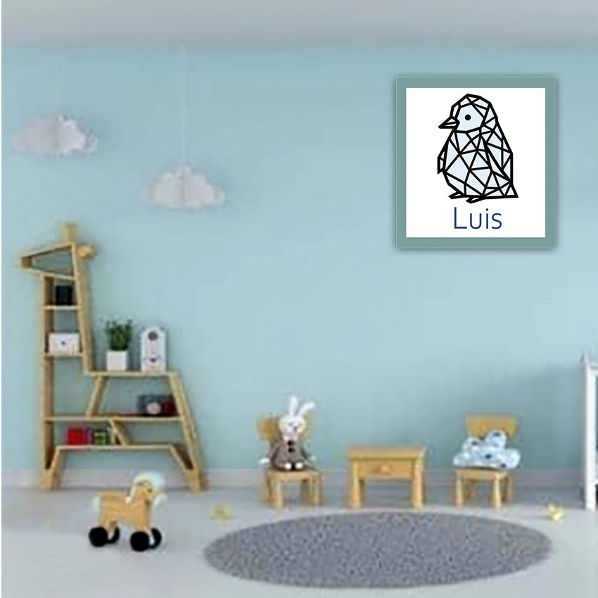 Luis - Cuadro Enmarcado - Decoración de Pared - Colores y Medidas a Personalizar - 48 x 48 cm.