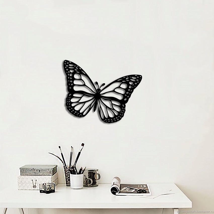 Mariposa Monarca - Decoración de Pared - Corte en Láser de Alta Precisión - Dos Tamaños a Elegir
