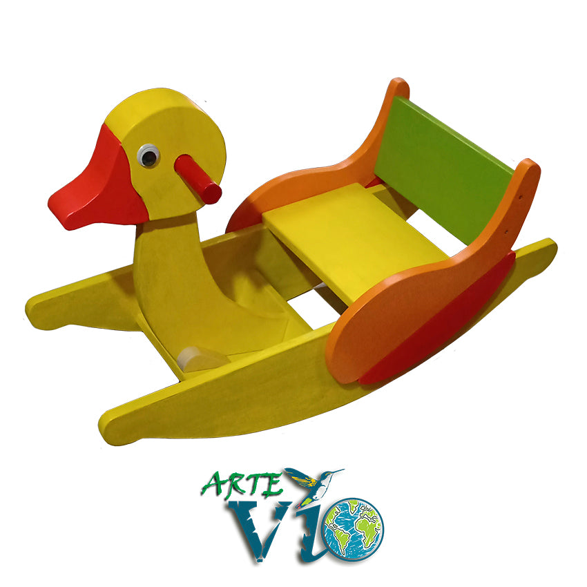 Patito Económico - Balancín de Montar - Ayudando al Desarrollo Físico y Recreativo - 80 cm de Largo - Niños de 1.5 a 6 años - Colores Personalizados