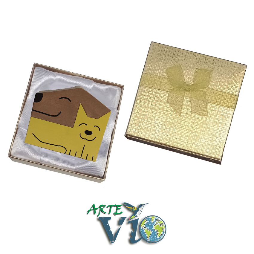 Siempre Amigos - Miniatura - Dos Piezas Movibles - Colores a Personalizar - Incluye Caja de Regalo