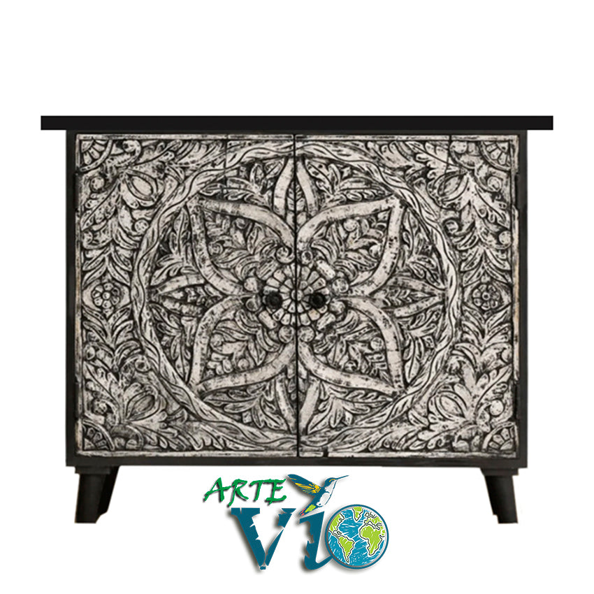 Gabinete Estilo Vintage - Talla Artística Sobresaliente - Motivos - Medidas y Acabados Personalizados