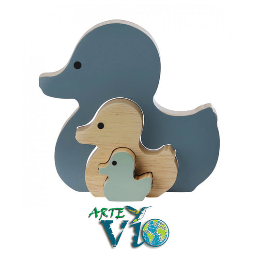 Patitos de Encajar - Desarmable de Tres Piezas - Colores a Personalizar - Alto 14 cm.