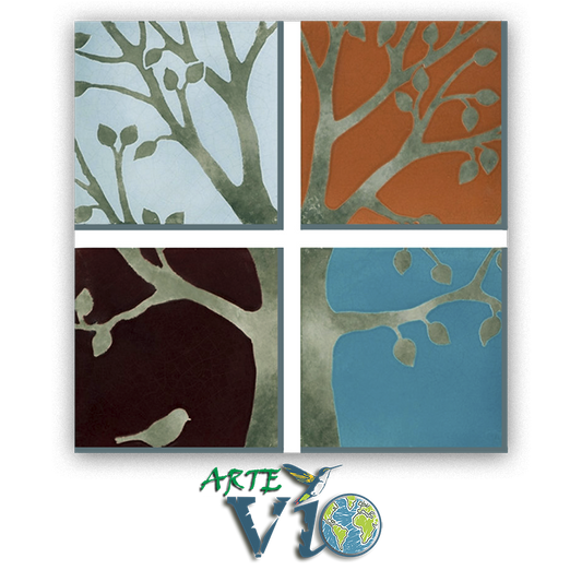 Mural de Árbol con Ave - Pintura sobre Madera Procesada - Servicio de Proyectos Pictóricos Personalizados