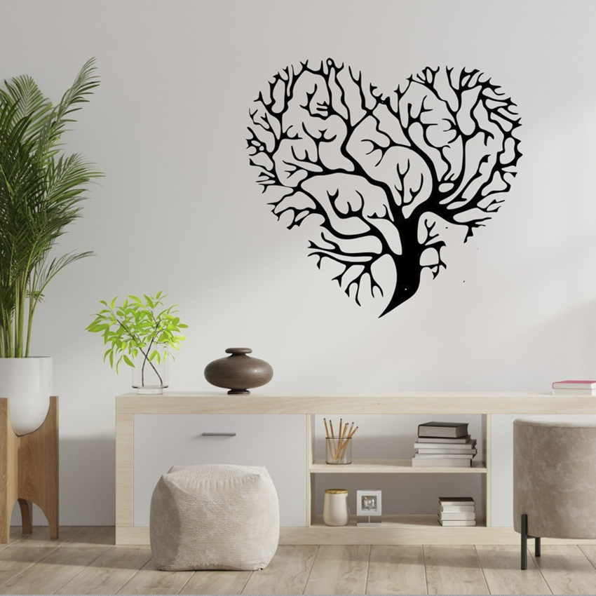 Corazón de Árbol - Decoración de Pared - Corte en Láser de Alta Precisión - Dos Tamaños a Elegir