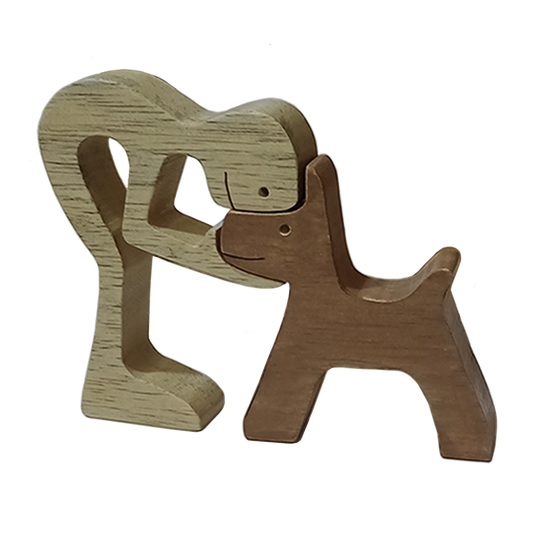 Hombrecito con Perro - El Guardián de la Casa - 2 Tamaños a Escoger - Color a Personalizar