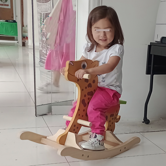 Jaguar - Balancín de Montar - Hecho para Durar - Niños de 1.5 a 4 años - Motivador de Trabajo - Heredable