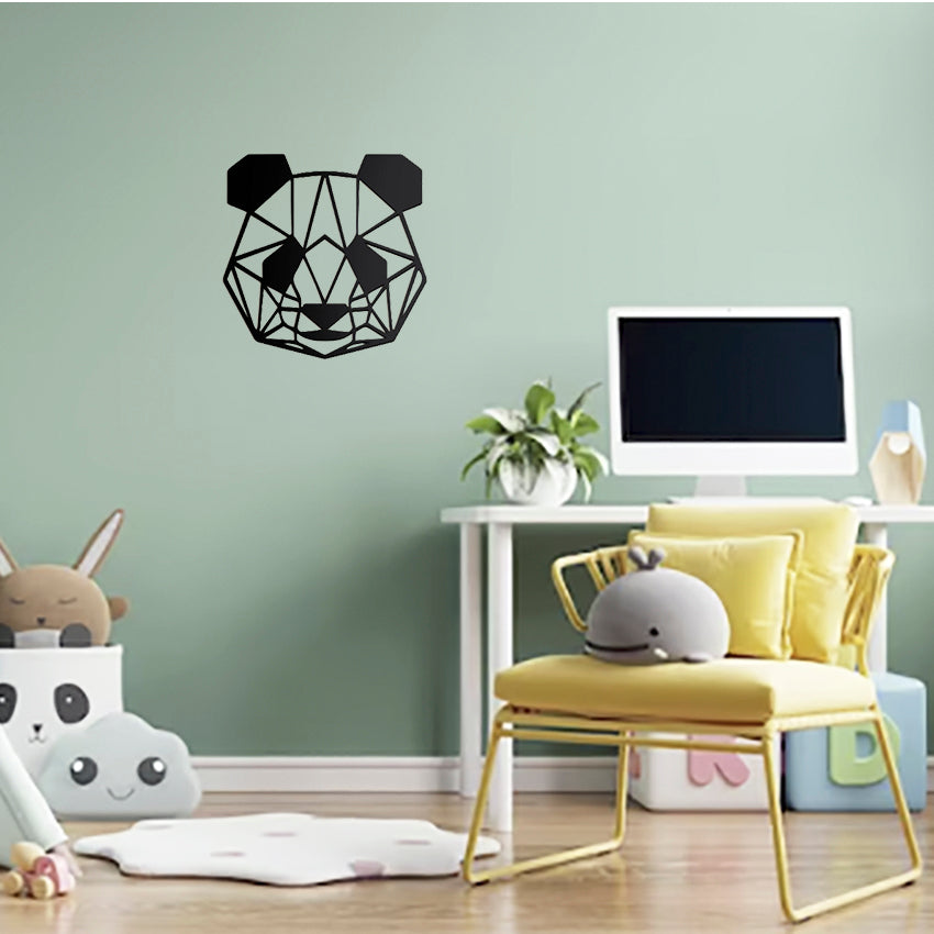 Panda Rostro - Decoración de Pared - Corte en Láser de Alta Precisión - Dos Tamaños a Elegir