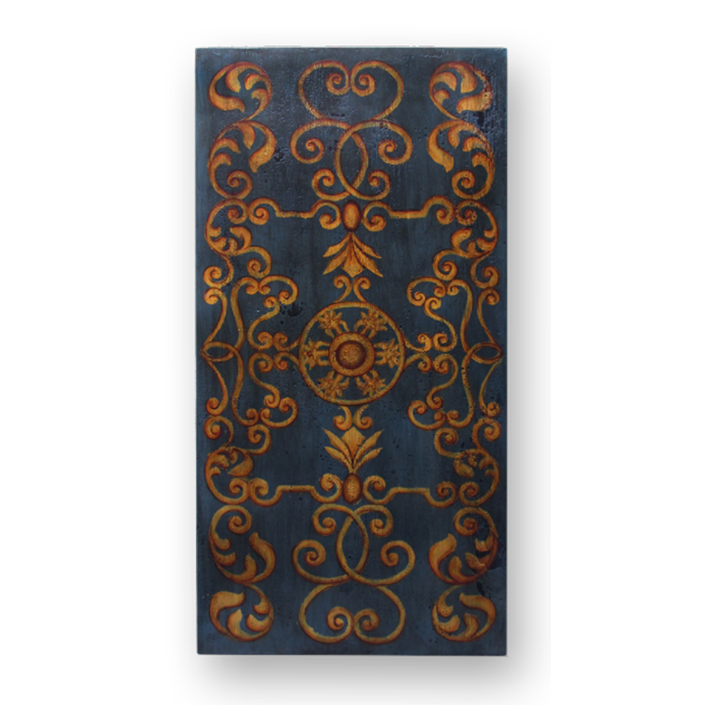 Britania - Arte de Pared en Madera Envejecida Pintada a Mano – Estilo Renacentista – 60 x 120 cm