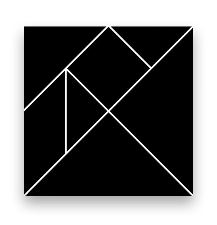 Tangram - Juego Didáctico de Siete Piezas Movibles - Opciones en Tamaños Personalizables