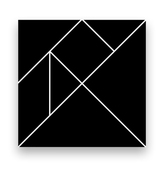 Tangram - Juego Didáctico de Siete Piezas Movibles - Opciones en Tamaños Personalizables